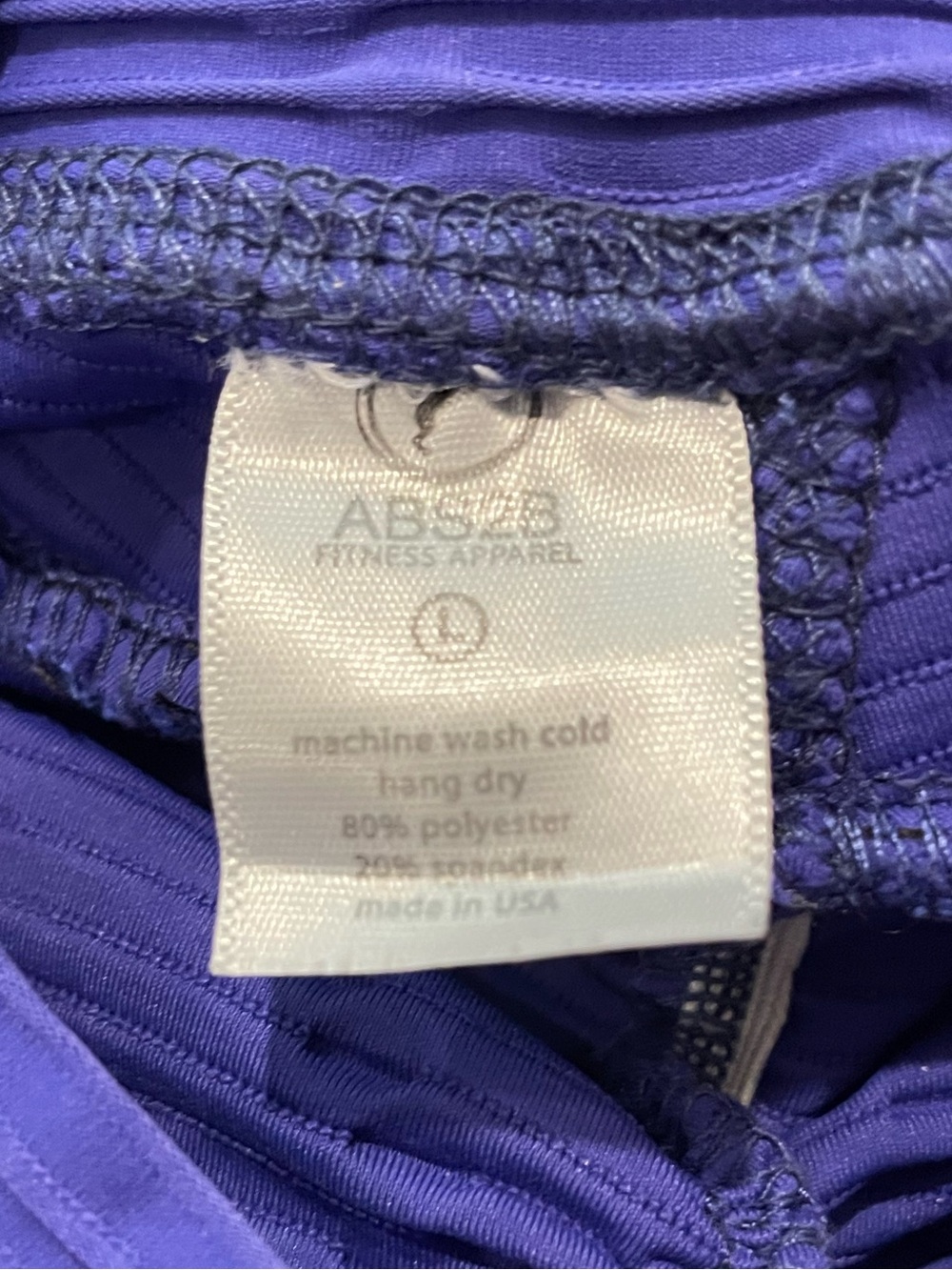 Abs2B Push Up Leggings w/ Diamond Shape Texture, Electric Blue with Scrunch Butt - Picture 2 of 12